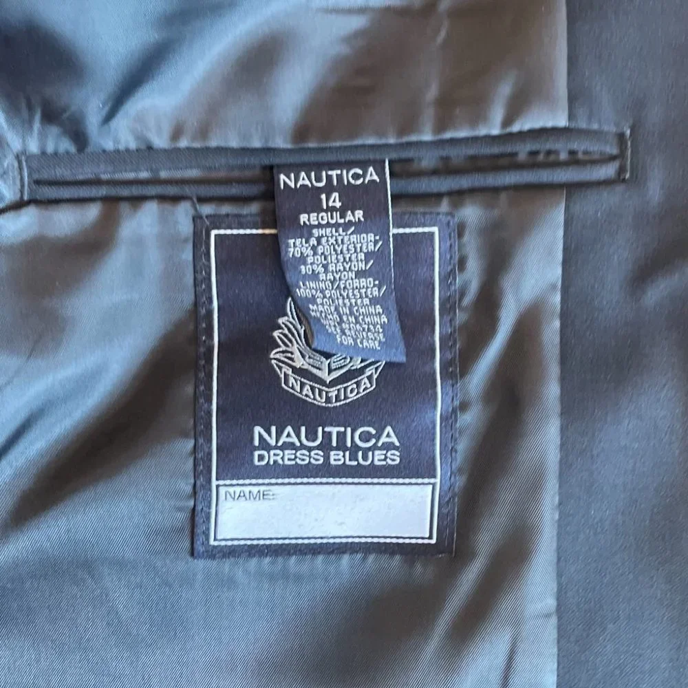 Nautica Boys Navy Blazer with Gold Buttons
